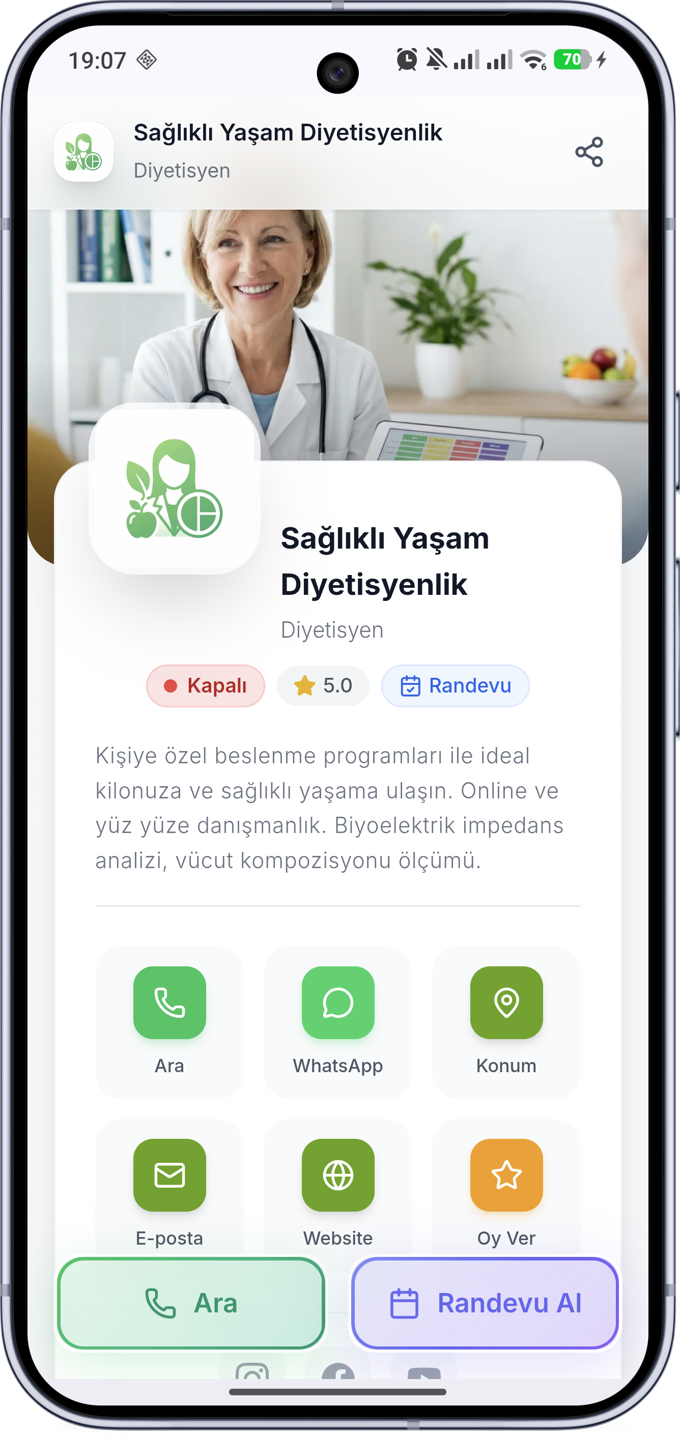 Sağlıklı Yaşam Diyetisyenlik